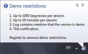 Demo restrictions
