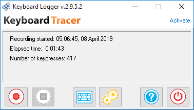 Screenshot for Keyboard Tracer 2.90