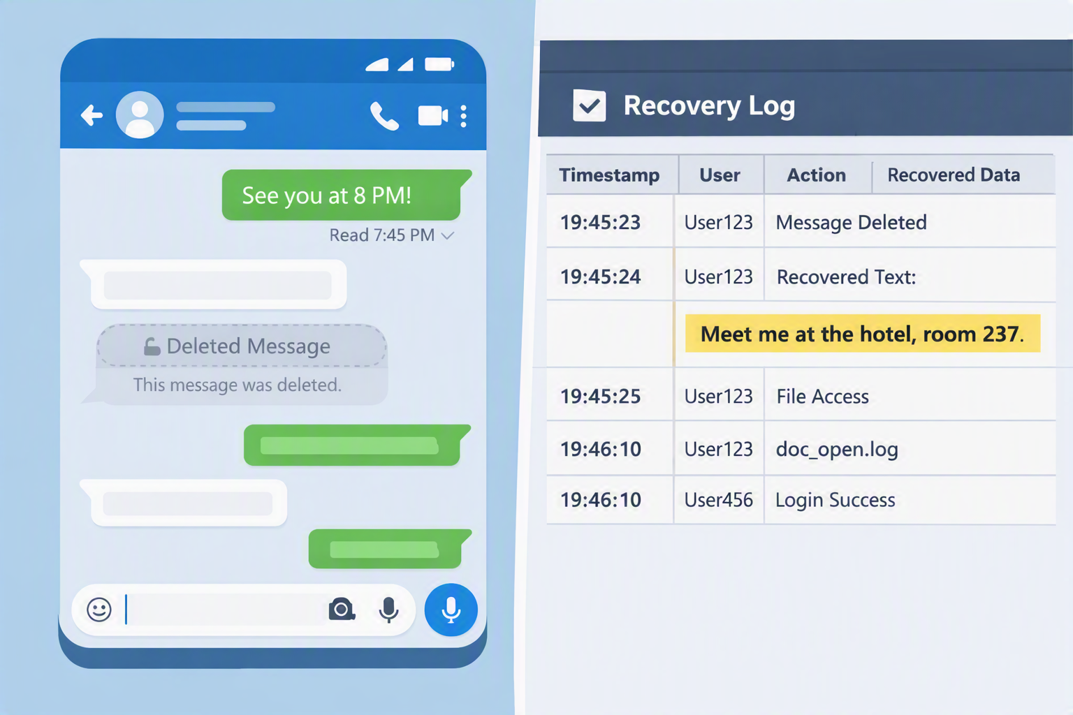 Recovering Deleted Content & Unsent Intent